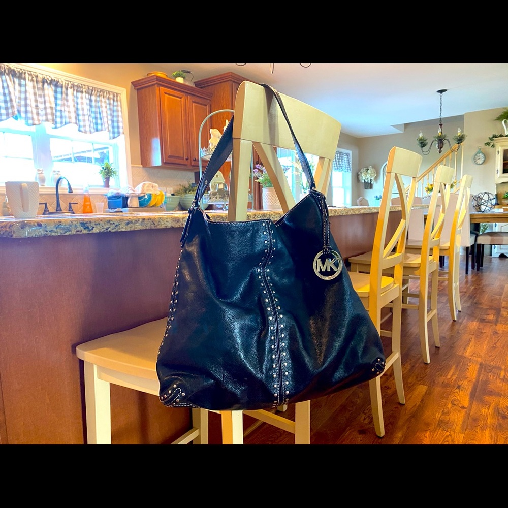 Beautiful Michael Kors Black leather studded bag